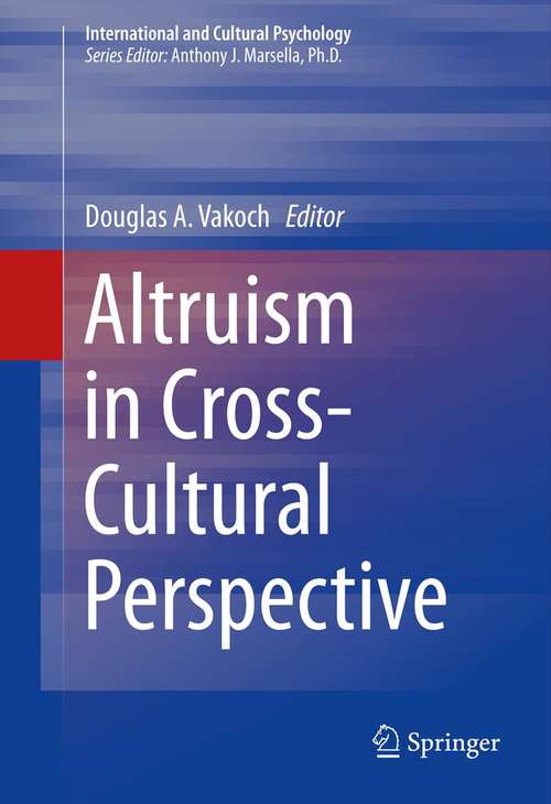 Book cover of Altruism in Cross-Cultural Perspective