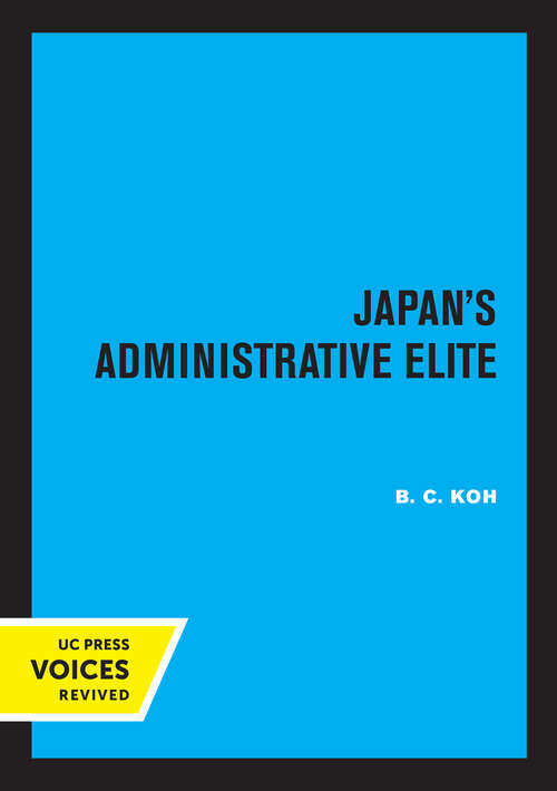 Cover image of Japan's Administrative Elite