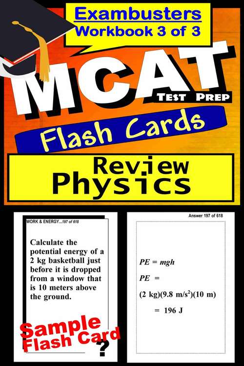 Book cover of MCAT Test Prep Flash Cards: Review Physics (Exambusters MCAT Workbook: 3 of 3)
