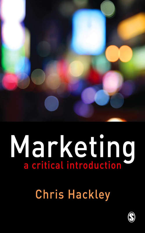 Book cover of Marketing: A Critical Introduction