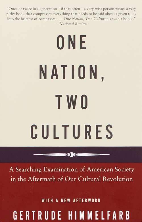 Book cover of One Nation, Two Cultures