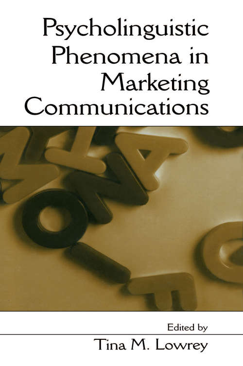Book cover of Psycholinguistic Phenomena in Marketing Communications