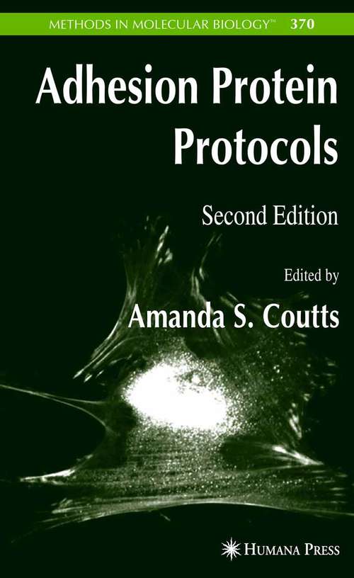 Book cover of Adhesion Protein Protocols