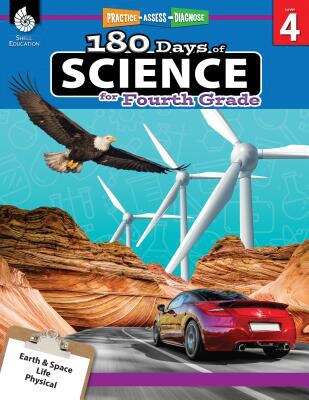 Book cover of 180 Days of Science for Fourth Grade: Practice, Assess, Diagnose