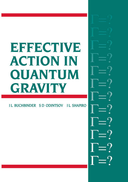 Book cover of Effective Action in Quantum Gravity