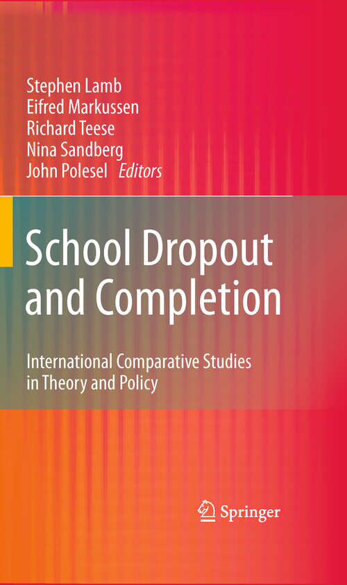 Book cover of School Dropout and Completion