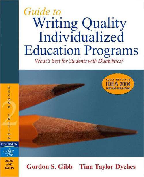 Book cover of Guide to Writing Quality Individualized Education Programs