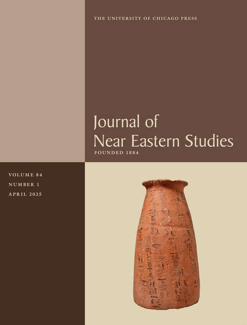 Book cover of Journal of Near Eastern Studies, volume 84 number 1 (April 2025)