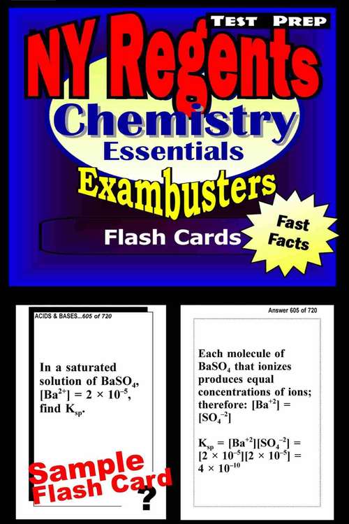 Book cover of NY Regents Test Prep Flash Cards: Chemistry Essentials (Exambusters NY Regents Workbook #3)