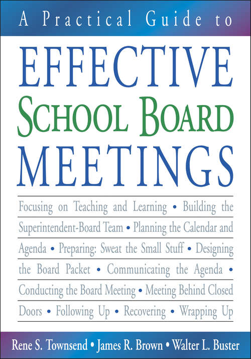 A Practical Guide to Effective School Board Meetings