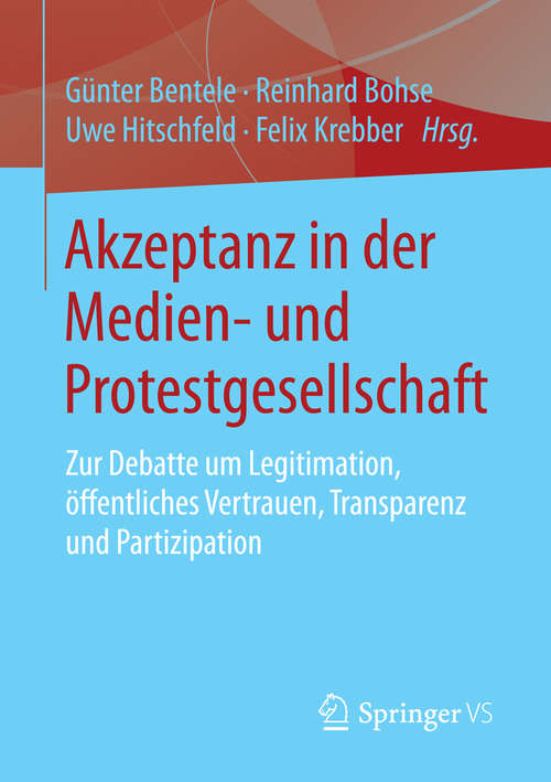 Book cover of Akzeptanz in der Medien- und Protestgesellschaft
