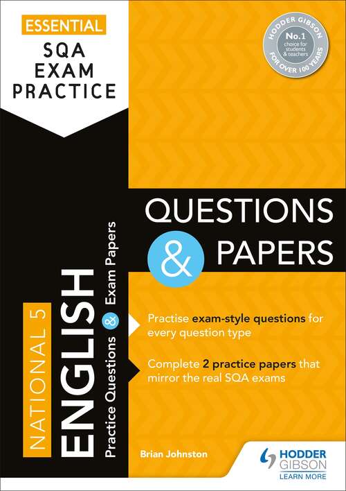 Book cover of Essential SQA Exam Practice: National 5 English Questions and Papers: From the publisher of How to Pass