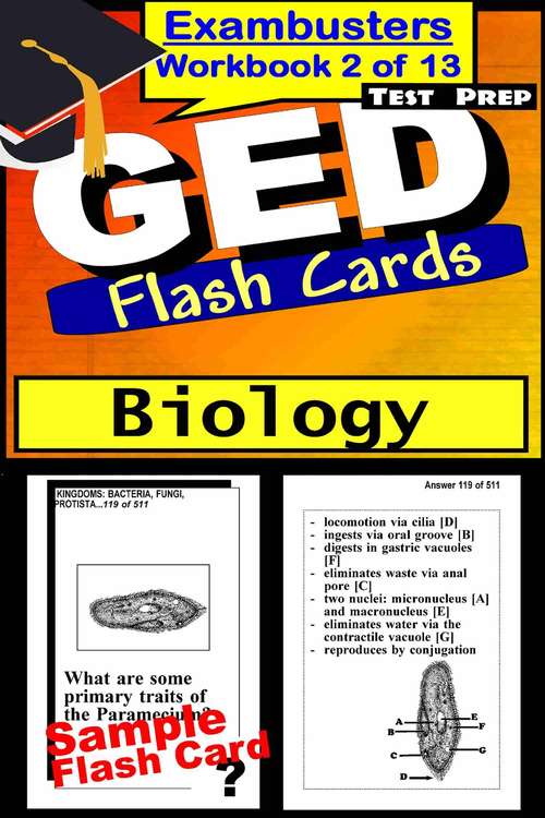 Book cover of GED Test Prep Flash Cards: Biology (Exambusters GED Workbook: 2 of 13)