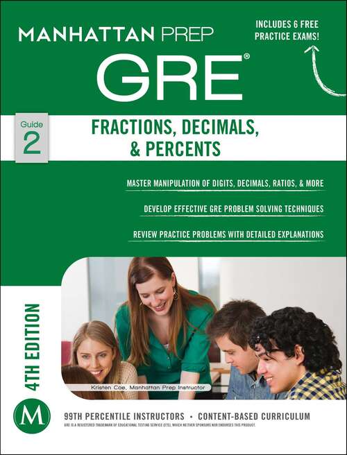 Book cover of GRE Fractions, Decimals, & Percents