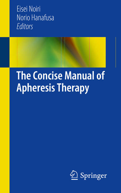 Book cover of The Concise Manual of Apheresis Therapy