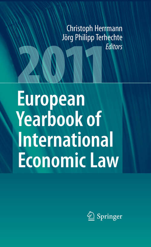 Book cover of European Yearbook of International Economic Law 2011