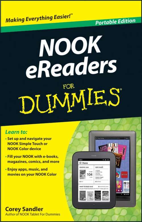 Book cover of NOOK eReaders For Dummies