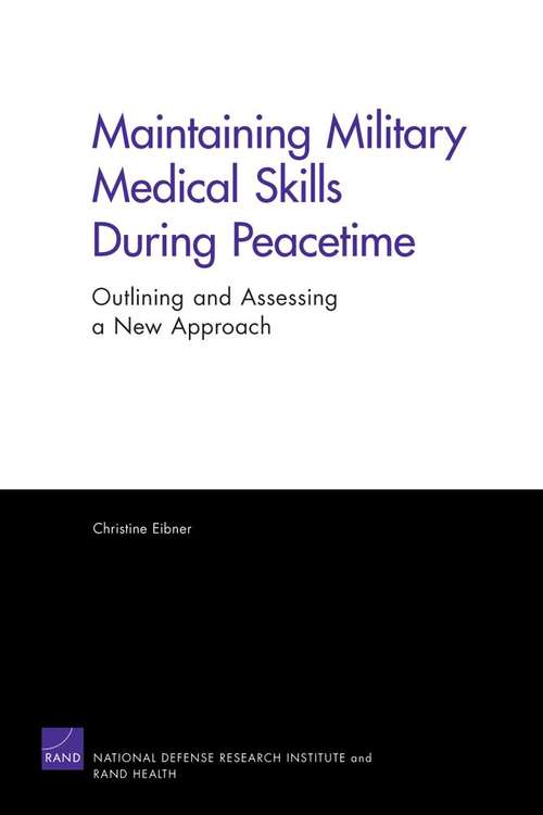 Book cover of Maintaining Military Medical Skills During Peacetime