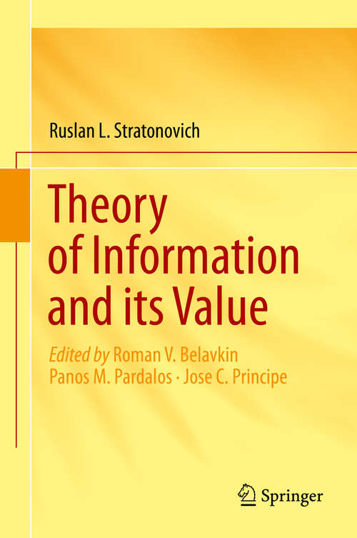 Book cover of Theory of Information and its Value (1st ed. 2020)