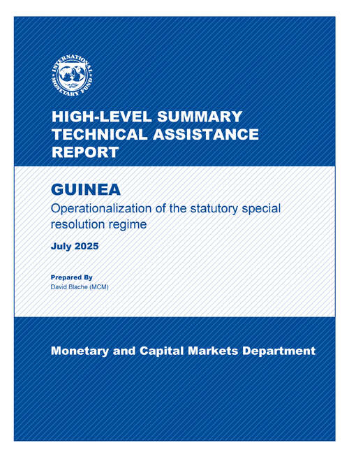 Book cover of Guinea: Operationalization of the statutory special resolution regime