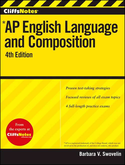 Book cover of CliffsNotes AP English Language and Composition, 4th Edition
