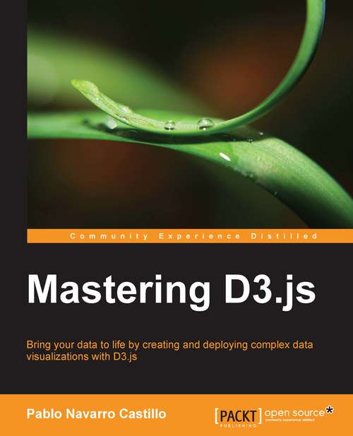 Book cover of Mastering D3.js