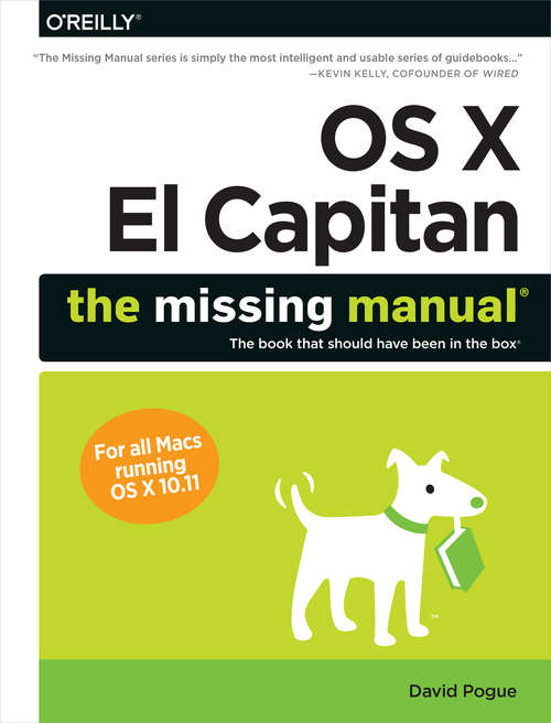 Book cover of OS X El Capitan: The Missing Manual