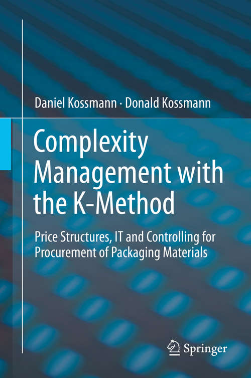 Book cover of Complexity Management with the K-Method