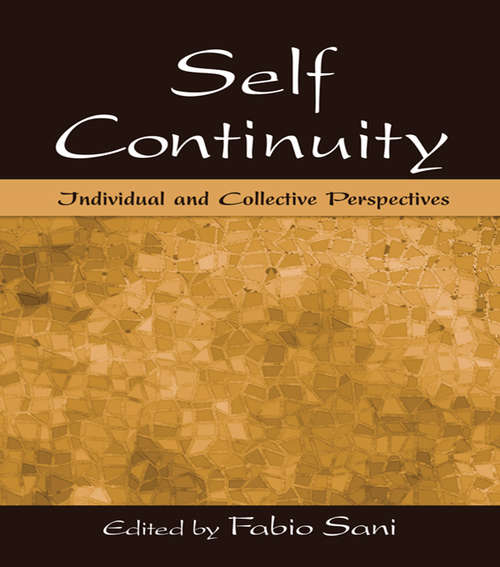 Book cover of Self Continuity: Individual and Collective Perspectives