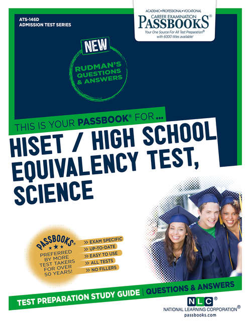 Book cover of HiSET / High School Equivalency Test, Science: Passbooks Study Guide (Admission Test Series)