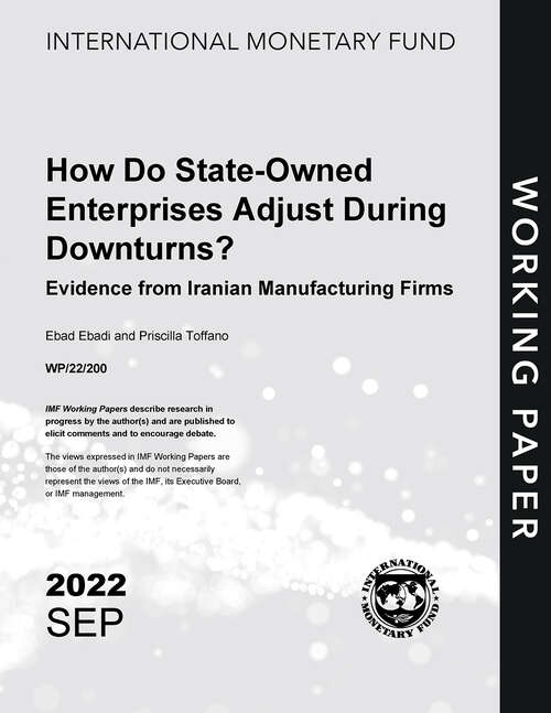 Book cover of How Do State-Owned Enterprises Adjust During Downturns: Evidence from Iranian Manufacturing Firms (Imf Working Papers)