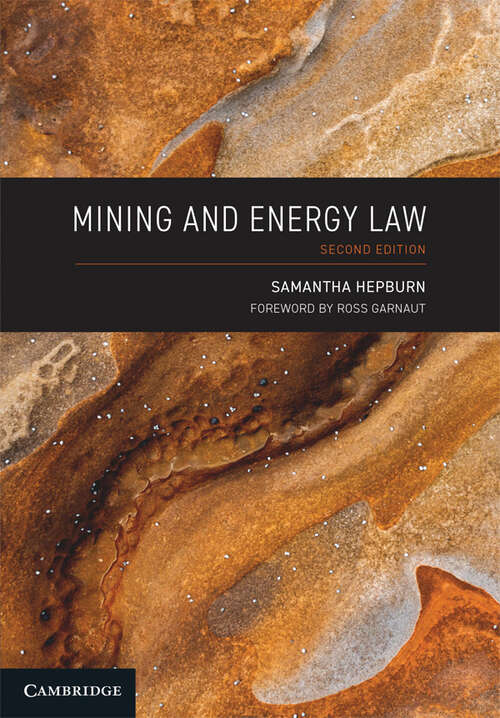 Book cover of Mining and Energy Law