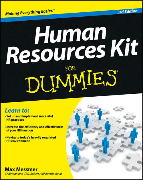 Book cover of Human Resources Kit For Dummies