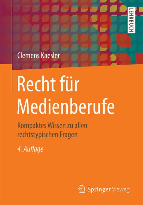 Book cover of Recht für Medienberufe