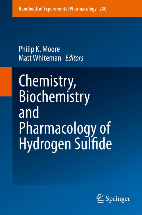 Book cover of Chemistry, Biochemistry and Pharmacology of Hydrogen Sulfide