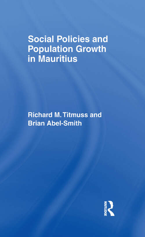 Social Policies and Populatio Cb: 1961, new ed.