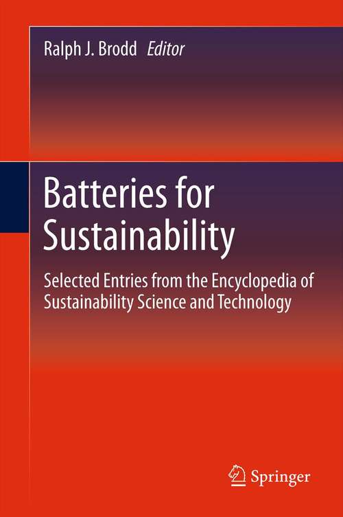 Book cover of Batteries for Sustainability