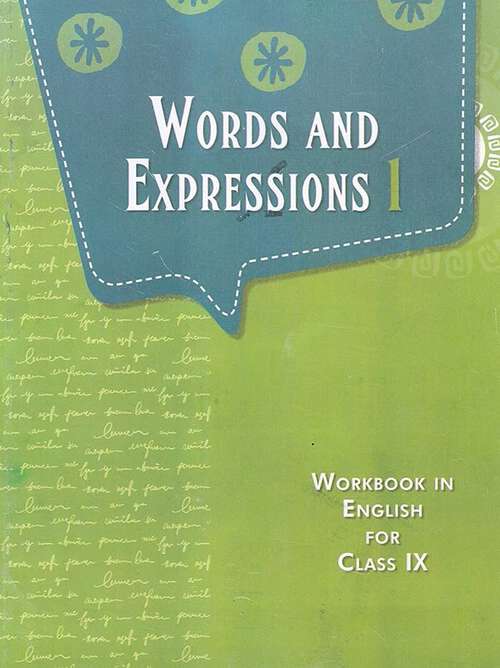 Book cover of Words and Expressions-1 class 9 - NCERT - 23 (Rationalised 2023-2024)