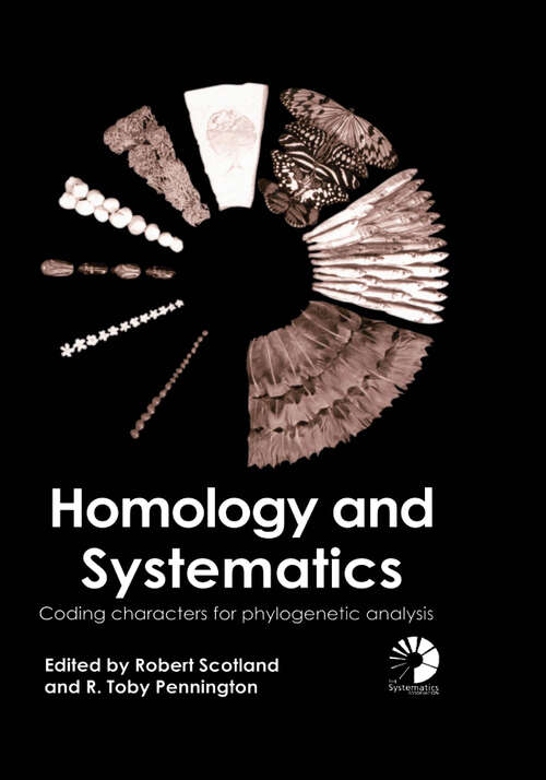 Book cover of Homology and Systematics: Coding Characters for Phylogenetic Analysis (1)