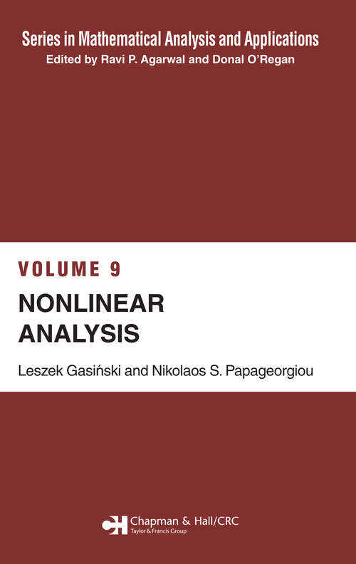 Book cover of Nonlinear Analysis (1) (Mathematical Analysis and Applications)