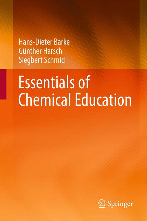 Book cover of Essentials of Chemical Education