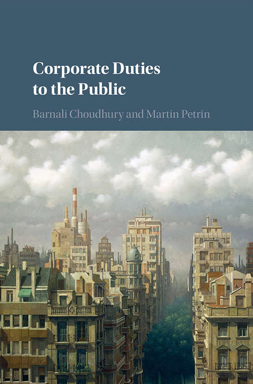 Book cover of Corporate Duties to the Public
