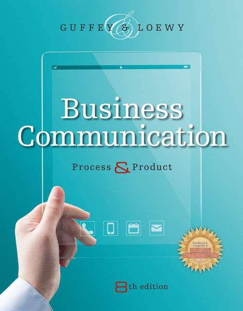 Book cover of Business Communication: Process & Product
