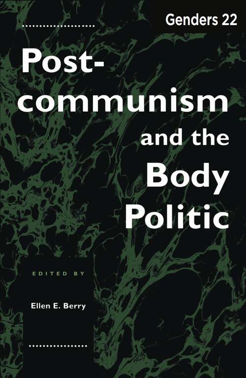 Book cover of Genders 22: Postcommunism and the Body Politic