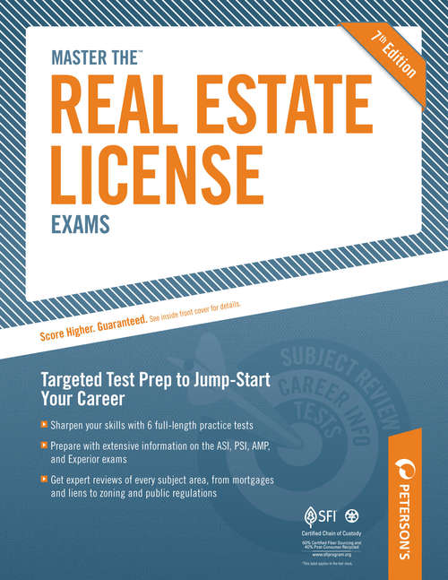 Book cover of Master the Real Estate License Exams: Practice Test 6 of 6