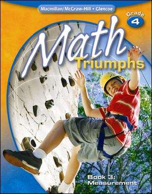 Book cover of Math Triumphs, Book 3: Measurement, Grade 4