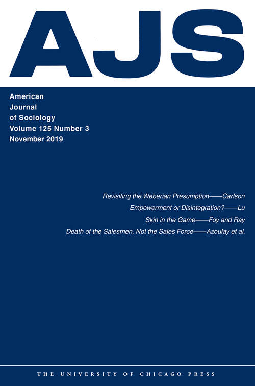 Book cover of AJS vol 125 num 3