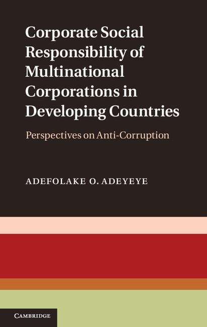 Book cover of Corporate Social Responsibility of Multinational Corporations in Developing Countries