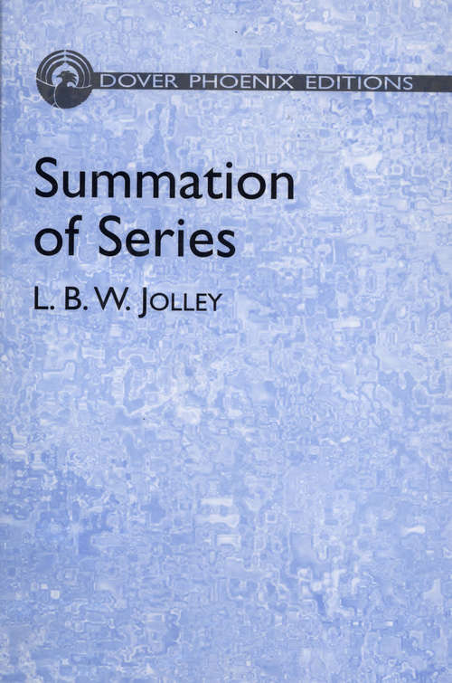 Book cover of Summation of Series