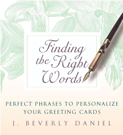 Book cover of Finding the Right Words